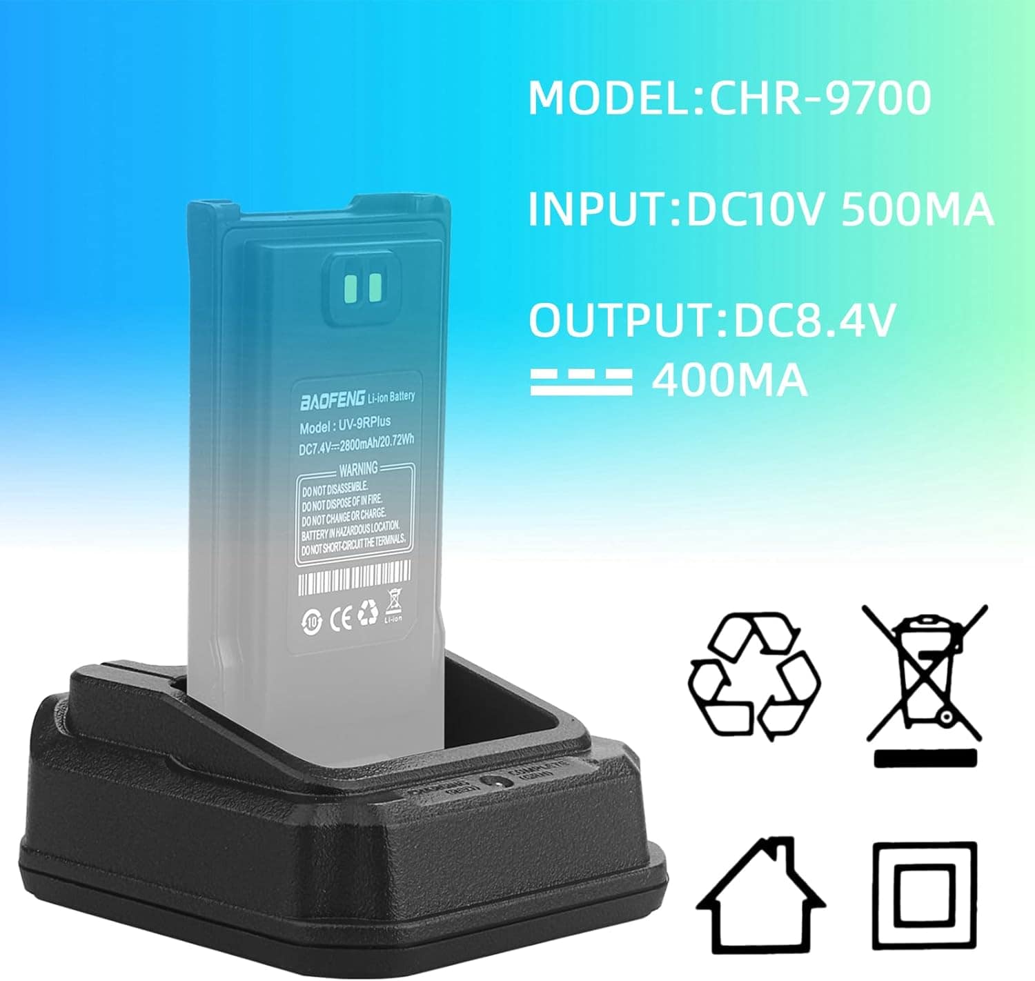 BAOFENG UV-9R DESKTOP CHARGER (Pack of 1)