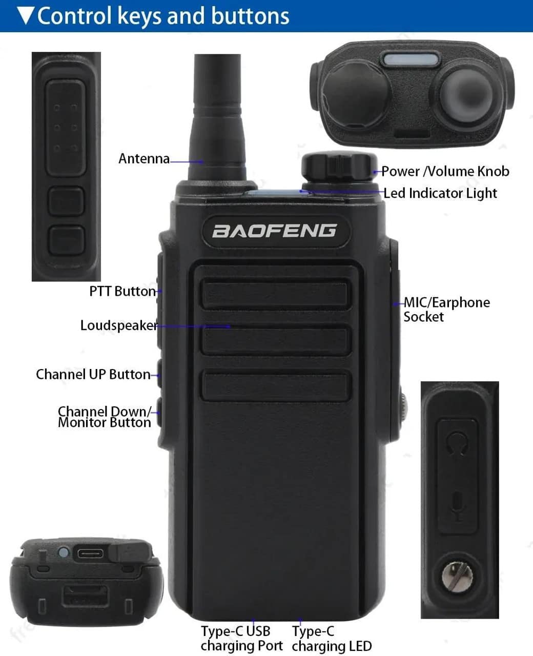 Baofeng MP31 PMR (pack of 8)